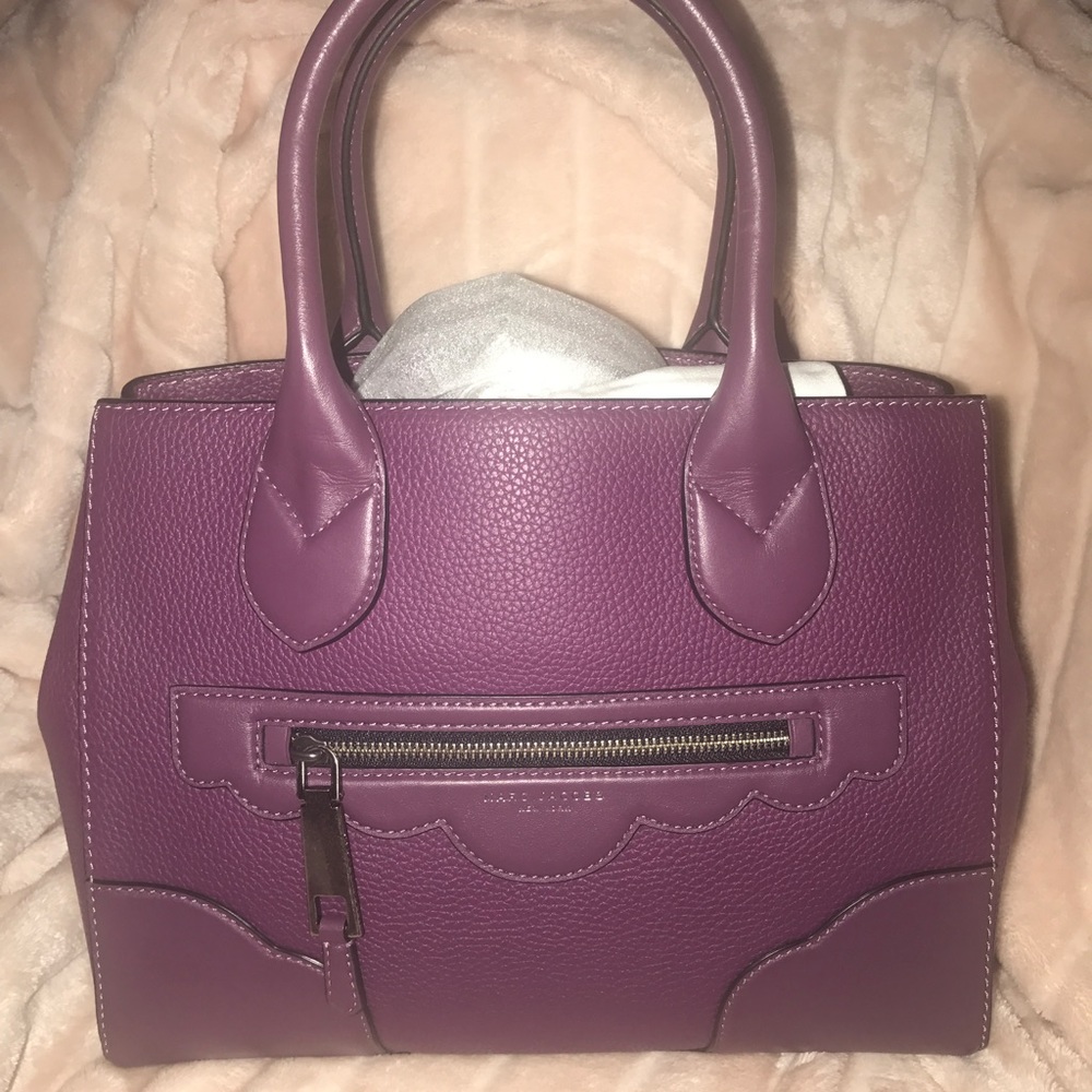 Marc Jacobs Purple Pebble Leather Handbag
